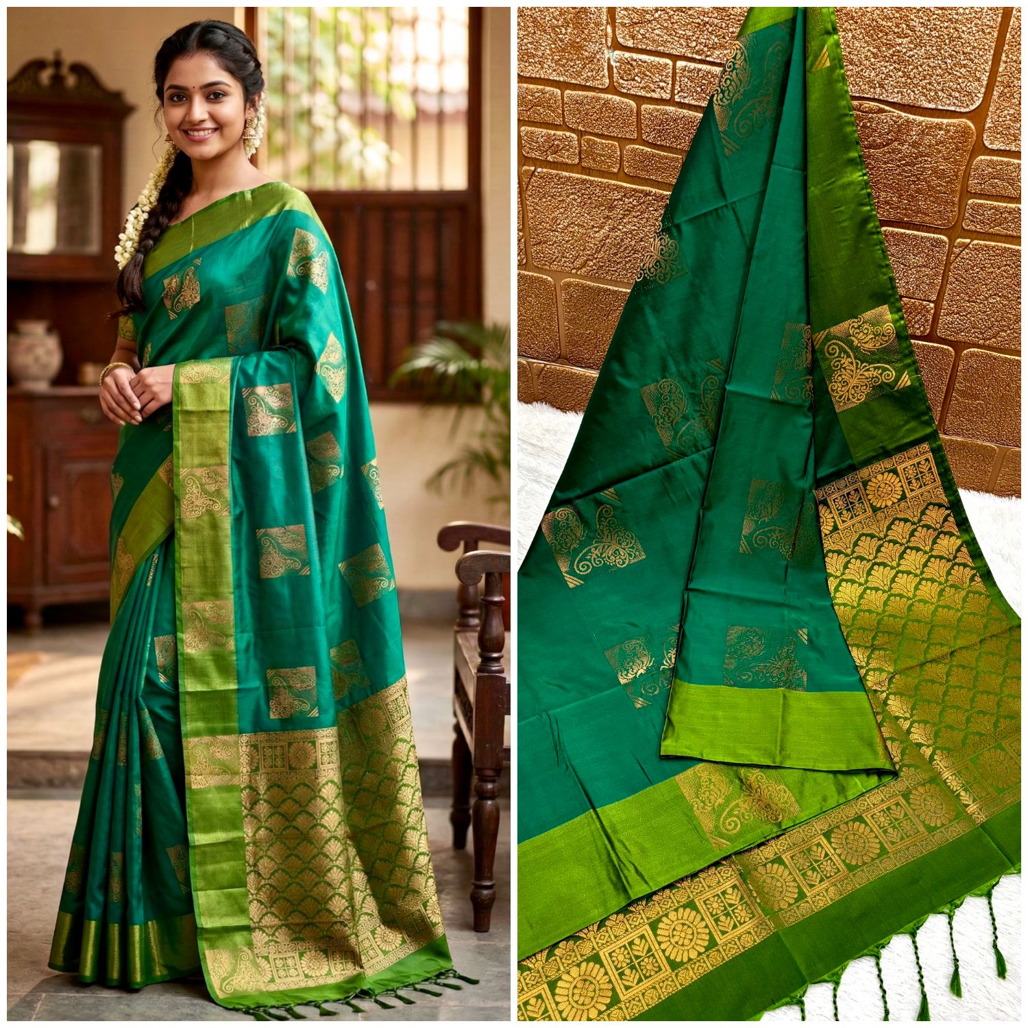 Deep Maroon and Ash Grey Semi-Kora Muslin Cotton Saree